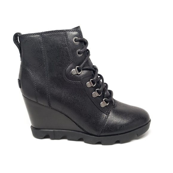 Sorel Joan Uptown Leather Wedge Boots 7.5 8 9 10 - Picture 2 of 7